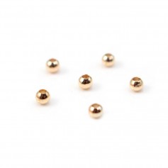 Boule Plaquée par "flash" or sur laiton 1.2x3mm x 20pcs