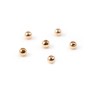 Boule dorée sur laiton 1.2x3mm x 20pcs