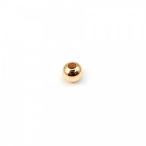 Boule dorée sur laiton 1.6x4mm x 20pcs