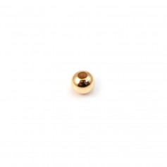 Boule Plaquée par "flash" or sur laiton 1.6x4mm x 20pcs