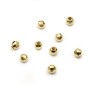 Boule facette dorée sur laiton 1.6x4mm x 50pcs