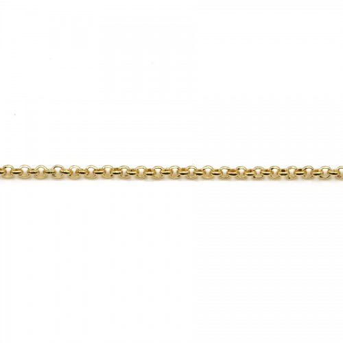 Chaîne en maille jaseron, en doré, maille mesurant 1.7mm x 1M