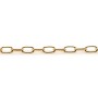 Chaîne ovale plaqué par "flash" or sur laiton 2x3.9mm x 1m