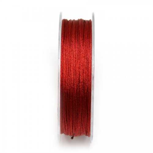 Red and glitter polyester thread, 0.8mm x 29m