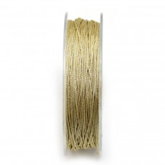Fil polyester de couleur beige clair pailleté, 0.8mm x 29m