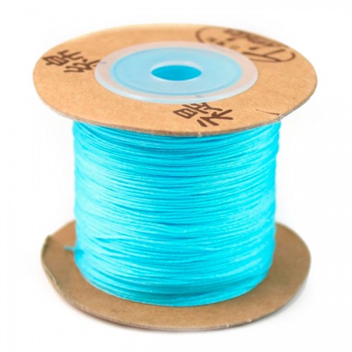 Fil polyester bleu turquoise 0.5 mm x 180 m