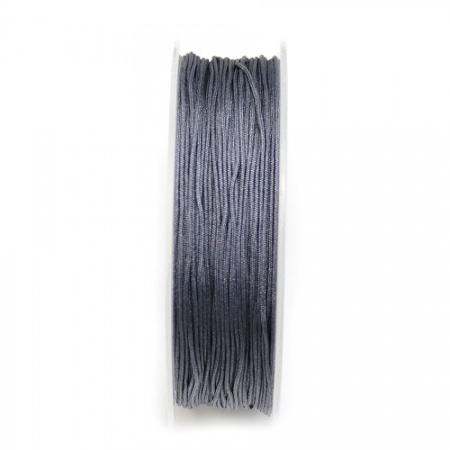 Fil polyester de couleur hématite 0.8 mm x 30m