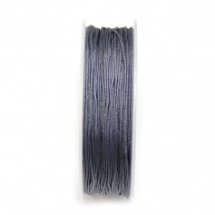 Thread on polyester, in hematite color, 0.8mm x 30m