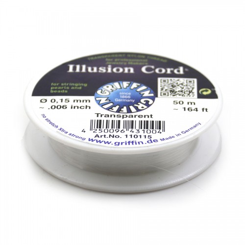 Griffin transparent nylon thread 0.15mm X50m