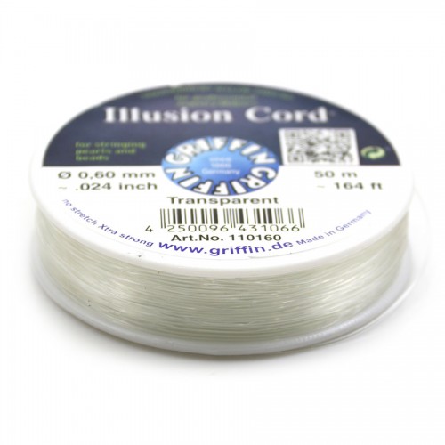 Griffin transparent nylon thread 0.6mm X50m