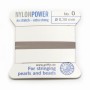 Fil power nylon avec aiguille inclus, de couleur grise x 2m