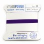 Fil power nylon avec aiguille inclus, de couleur violette x 2m