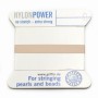 Fil power nylon avec aiguille inclus, de couleur rose pâle x 2m