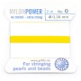 Fil power nylon avec aiguille inclus, de couleur jaune claire x 2m