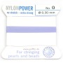 Fil power nylon avec aiguille inclus, de couleur lilas x 2m