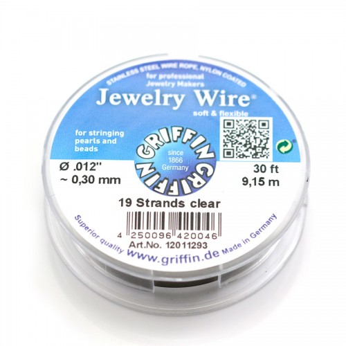Stringing wire soft flexible 0.3mm x 9.15m