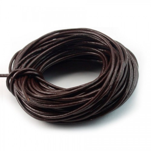 Fil en cuir marron  1.0mm x 1m 