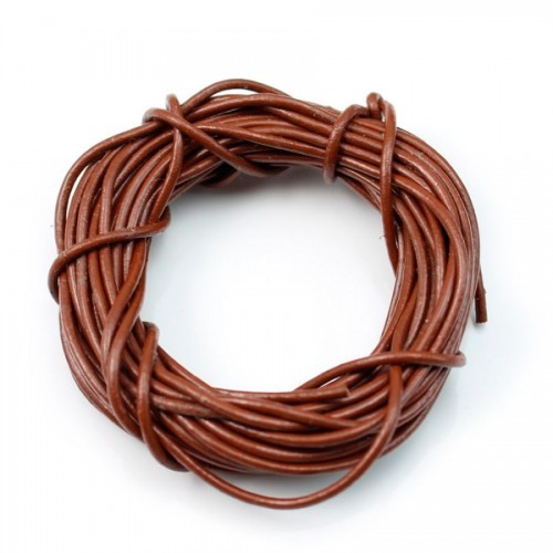 Grey  leather 1.5mm x 1m