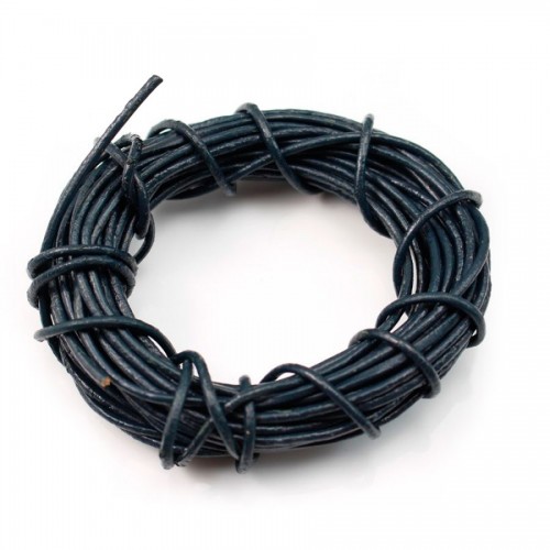 Midnight bleu leather 1.5mm x 1m