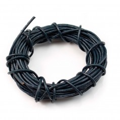 Fil en cuir bleu nuit 1.5mm x 1m 