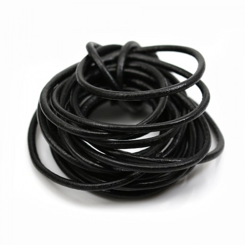 Fil leather black 1.0mm x 1m