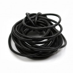Fil en cuir noir 1.0mm x 1m 