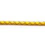 Cordon cuir tressé dorée claire 3.0mm x 50cm