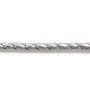 Cordon cuir tressé gris métallisé 3.0mm x 50cm