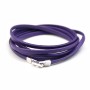 Cuir synthétique, de forme plate, de couleur violet, 3mm x 90cm