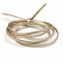 Cuir synthétique, de forme plate, de couleur champagne, 3mm x 90cm