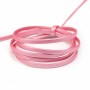 Cuir synthétique, de forme plate, de couleur rose claire, 3mm x 90cm