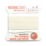 Fil du soie 0.8mm blanc x 2m