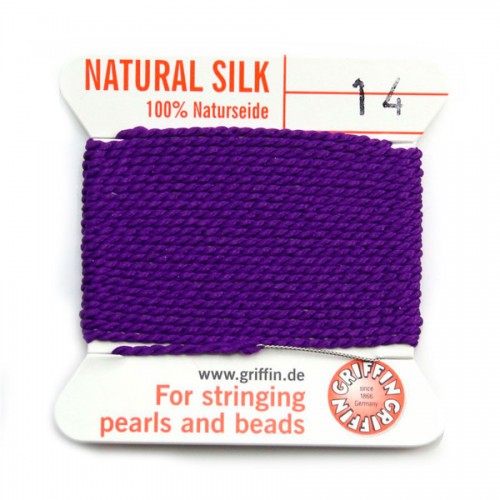 Silk bead cord 1.02mm  amethyste x 2m