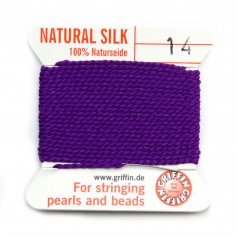 Fil du soie 1.02mm améthyste x 2m