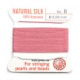 Fil du soie 0.8mm rose foncé x 2m