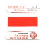 Fil de soie 0.6mm corail x 2m