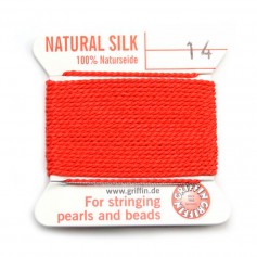 Fil du soie 1.02mm corail x 2m