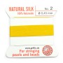 Fil du soie 0.45mm jaune claire x 2m