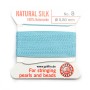 Fil du soie 0.8mm turquoise x 2m
