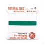Fil de soie 0.3mm attaché à une aiguille vert x 2m