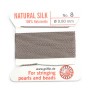 Fil du soie 0.8mm gris x 2m