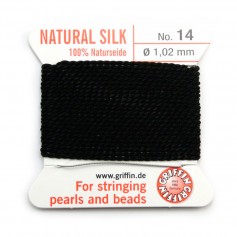 Fil du soie 1.02mm noir x 2m