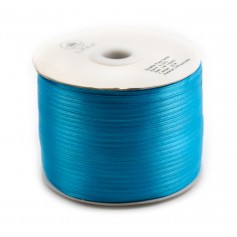 Fil polyester Double face satin 3mm Bleu ciel  x 450 m