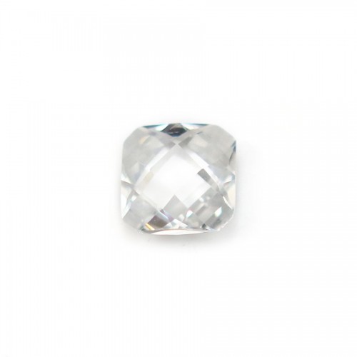 925 sterling silver oval spacer set with a blue cz 9.5x17.5mm x 1pc