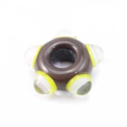 Pandora start gray&yellow& colorless x1pc