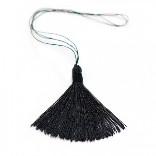 Imitation silk lilac purple pompon 40mm x 1pc