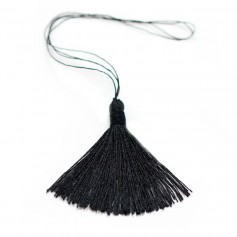 Pompon imitation soie violet lilas 40mm x 1pc