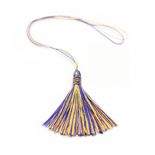 Imitation silk bicolore pompon 40mm x 1pc