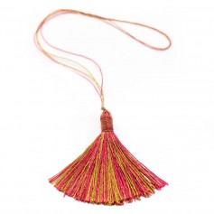 Pompon imitation soie bicolore 40mm x 1pc