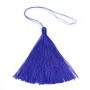 Pompon imitation soie bleu marine 40mm x 1pc